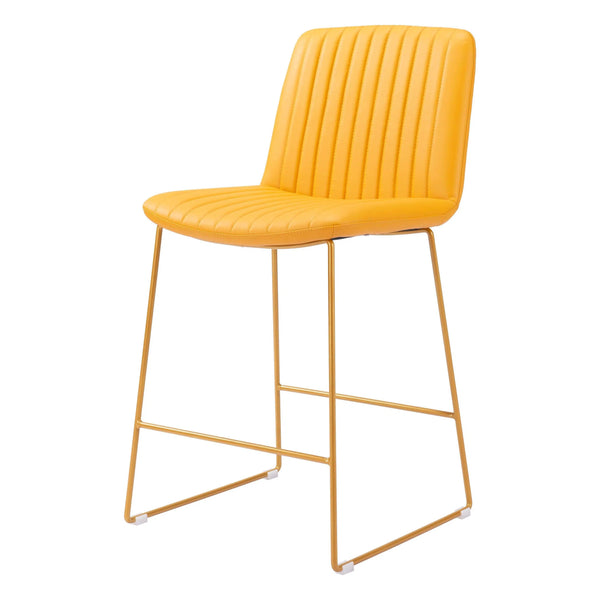 Mode Counter Chair (Set of 2) Yellow Counter Stools LOOMLAN By Zuo Modern