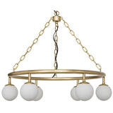 Modena Metal Small Chandelier With Brass Finish Chandeliers LOOMLAN By Noir