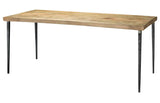 Modern Farmhouse Dining Table 72" Mango Wood Top & Iron Base Dining Tables LOOMLAN By Jamie Young