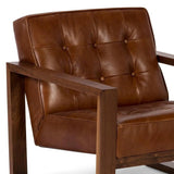 Modern Full Aniline Leather Accent Chair Accent Chairs LOOMLAN By One For Victory