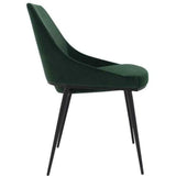 Modern Green Velvet Dining Chair Set Of 2 Dining Chairs LOOMLAN By Moe's Home