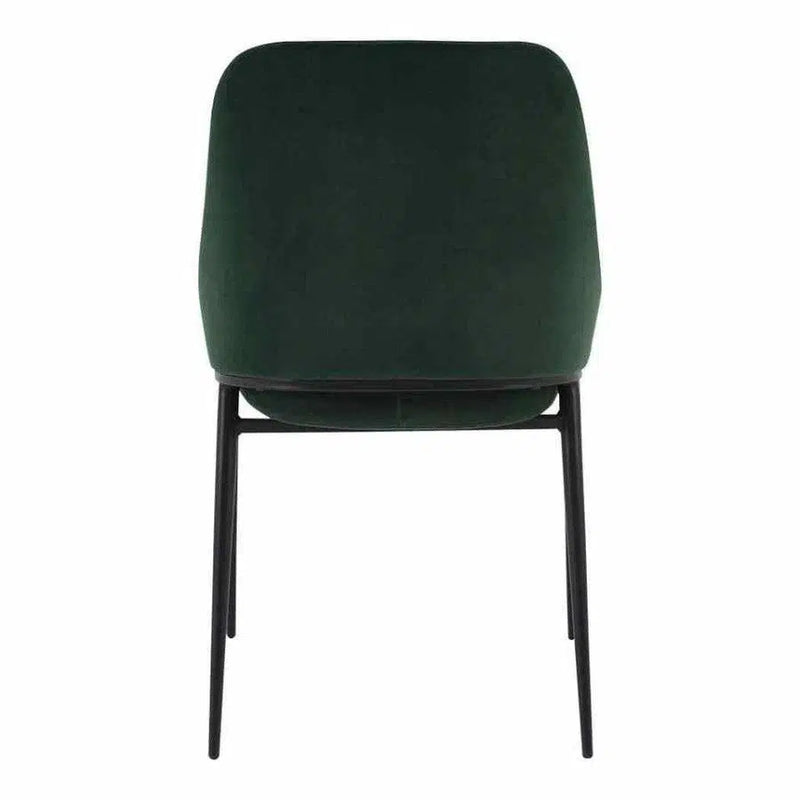 Modern Green Velvet Dining Chair Set Of 2 Dining Chairs LOOMLAN By Moe's Home