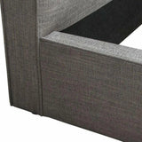 Modern Grey Low Profile Bed Frame Beds LOOMLAN By Diamond Sofa