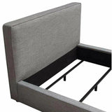 Modern Grey Low Profile Bed Frame Beds LOOMLAN By Diamond Sofa