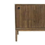 Modern Natural Brown Acacia Wood Sideboard Sliding Doors Sideboards LOOMLAN By LH Imports