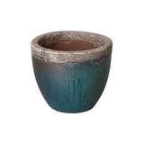 Modern Round Ceramic Planter Outdoor Planters LOOMLAN By Emissary