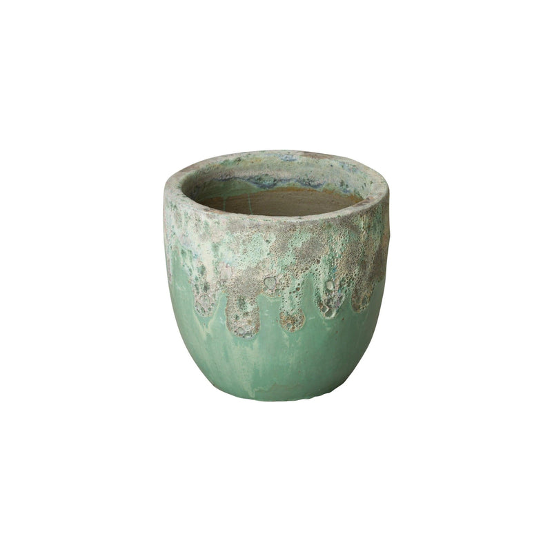 Modern Round Ceramic Planter Outdoor Planters LOOMLAN By Emissary