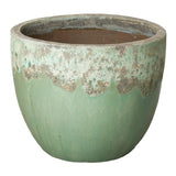 Modern Round Ceramic Planter Outdoor Planters LOOMLAN By Emissary