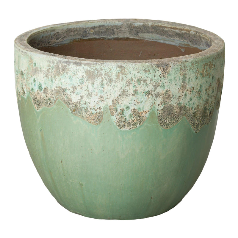 Modern Round Ceramic Planter Outdoor Planters LOOMLAN By Emissary