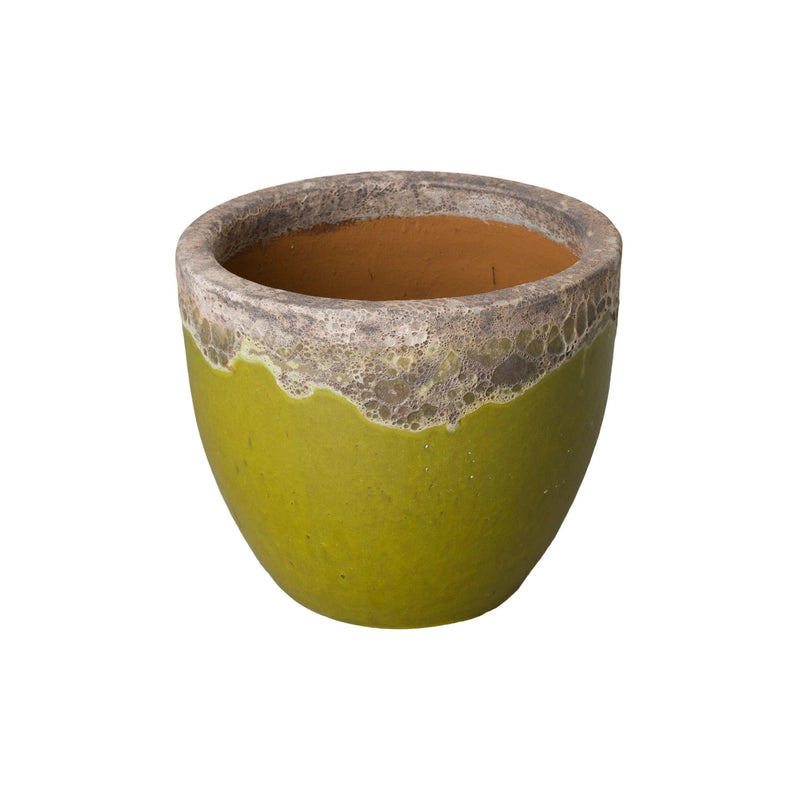 Modern Round Ceramic Planter Outdoor Planters LOOMLAN By Emissary