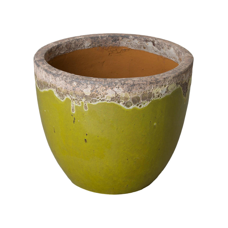 Modern Round Ceramic Planter Outdoor Planters LOOMLAN By Emissary