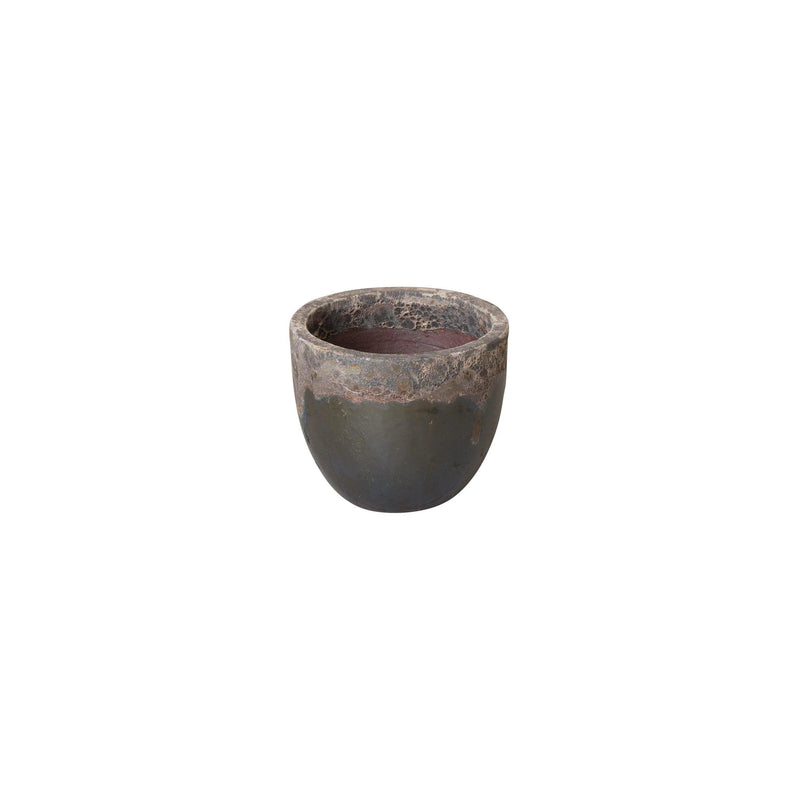 Modern Round Ceramic Planter Outdoor Planters LOOMLAN By Emissary