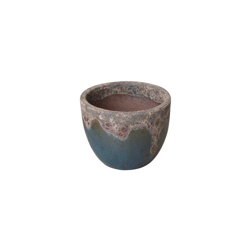 Modern Round Ceramic Planter Outdoor Planters LOOMLAN By Emissary