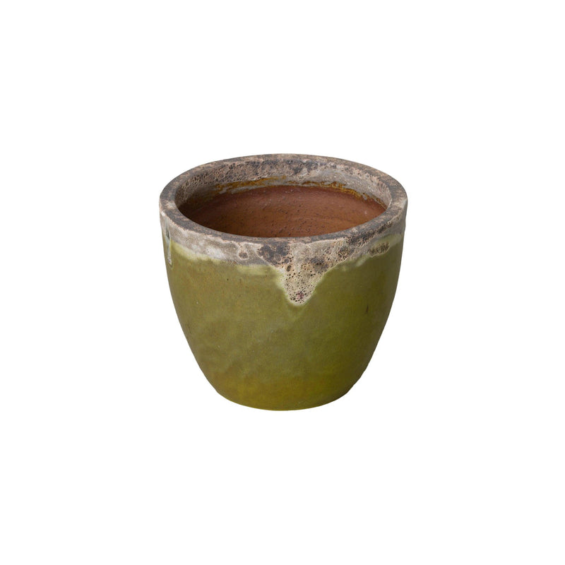 Modern Round Ceramic Planter Outdoor Planters LOOMLAN By Emissary