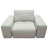 Modular 1-Seater with Adjustable Backrest in Light Grey Fabric Modular Components LOOMLAN By Diamond Sofa