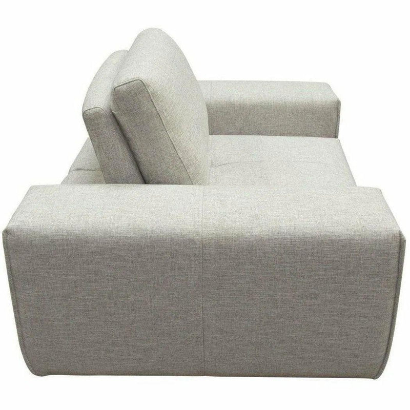 Modular 1-Seater with Adjustable Backrest in Light Grey Fabric Modular Components LOOMLAN By Diamond Sofa