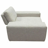 Modular 1-Seater with Adjustable Backrest in Light Grey Fabric Modular Components LOOMLAN By Diamond Sofa