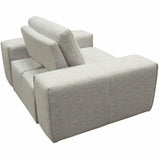 Modular 1-Seater with Adjustable Backrest in Light Grey Fabric Modular Components LOOMLAN By Diamond Sofa