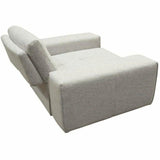 Modular 1-Seater with Adjustable Backrest in Light Grey Fabric Modular Components LOOMLAN By Diamond Sofa