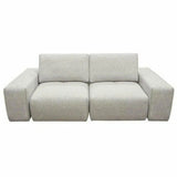 Modular 2-Seater with Adjustable Backrests in Light Grey Fabric Modular Sofas LOOMLAN By Diamond Sofa