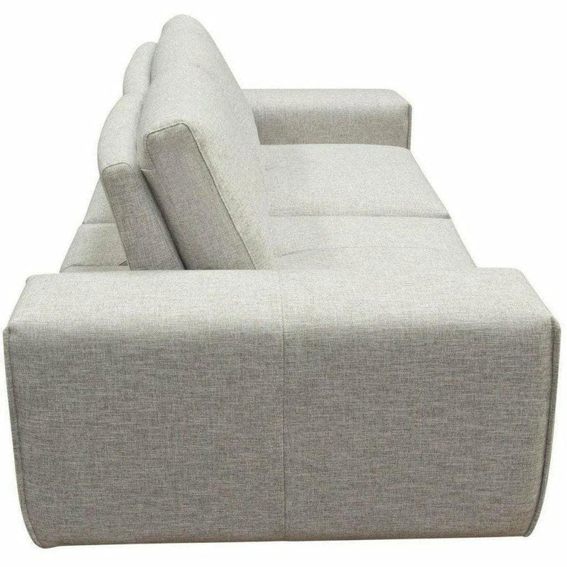 Modular 2-Seater with Adjustable Backrests in Light Grey Fabric Modular Sofas LOOMLAN By Diamond Sofa