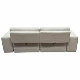 Modular 2-Seater with Adjustable Backrests in Light Grey Fabric Modular Sofas LOOMLAN By Diamond Sofa