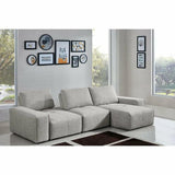 Modular 3-Seater Chaise Sectional with Adjustable Backrest Modular Sofas LOOMLAN By Diamond Sofa