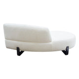 Modular Armless Curved Back White Boucle Sherpa Left Chaise Modular Components LOOMLAN By Diamond Sofa