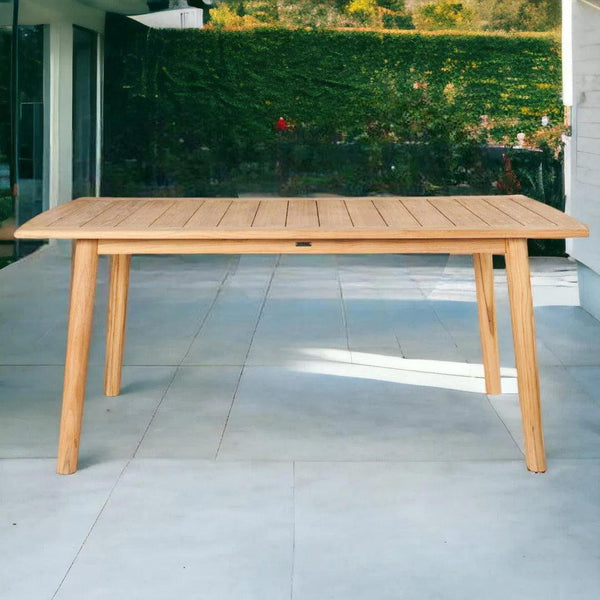 Modurn Rectangular Teak Outdoor Dining Table Outdoor Dining Tables LOOMLAN By HiTeak