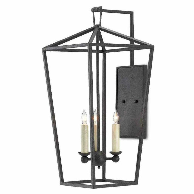 Mole Black Denison Wall Sconce Wall Sconces LOOMLAN By Currey & Co