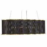 Mole Black Gold Leaf Nightwood Chandelier Chandeliers LOOMLAN By Currey & Co