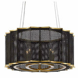 Mole Black Gold Leaf Nightwood Chandelier Chandeliers LOOMLAN By Currey & Co