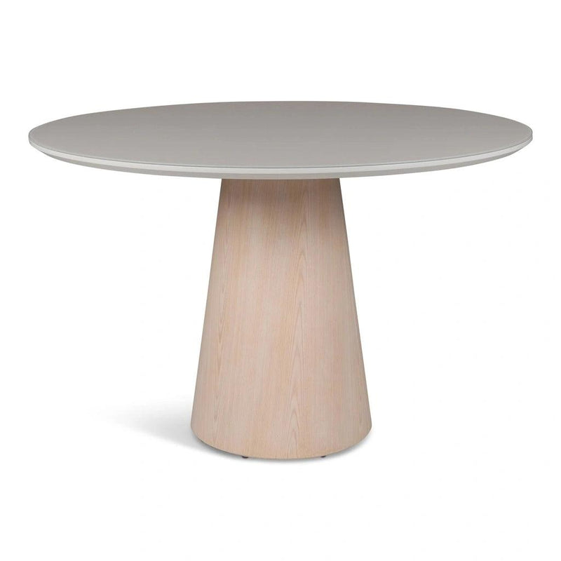 Mona Glass Top Round Dining Table Dining Tables LOOMLAN By Urbia