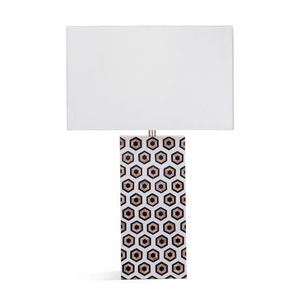 Mona MDF and Resin Multicolor Table Lamp Table Lamps LOOMLAN By Bassett Mirror