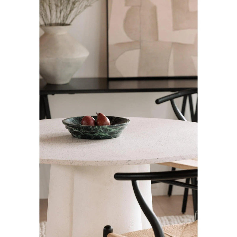 Mono Terrazzo and Concrete Round Dining Table Dining Tables LOOMLAN By Moe's Home