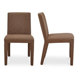 Monte Polyester Upholstered Armless Dining Chair (Set of 2) Dining Chairs LOOMLAN By Moe's Home