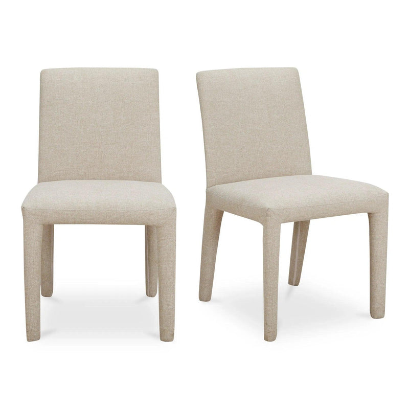 Monte Polyester Upholstered Armless Dining Chair (Set of 2) Dining Chairs LOOMLAN By Moe's Home