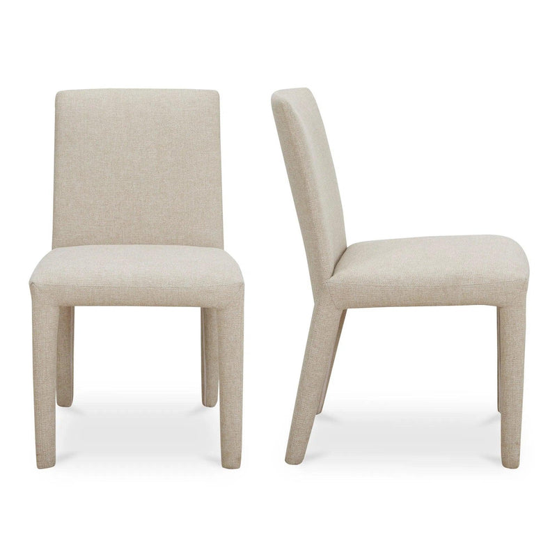 Monte Polyester Upholstered Armless Dining Chair (Set of 2) Dining Chairs LOOMLAN By Moe's Home