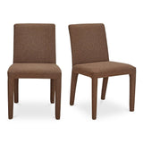 Monte Polyester Upholstered Armless Dining Chair (Set of 2) Dining Chairs LOOMLAN By Moe's Home