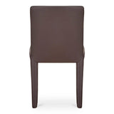 Monte Vegan Leather and Wood Armless Dining Chair (Set of 2) Dining Chairs LOOMLAN By Moe's Home