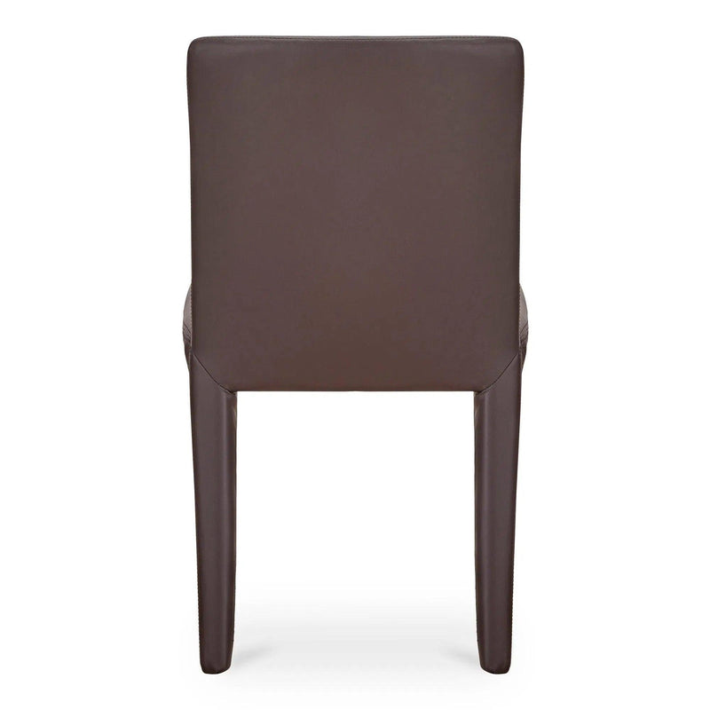 Monte Vegan Leather and Wood Armless Dining Chair (Set of 2) Dining Chairs LOOMLAN By Moe's Home