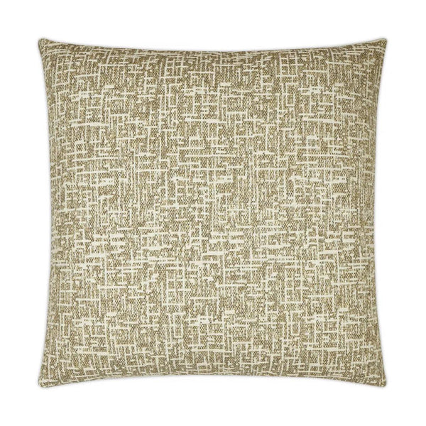 Montecito Flax Abstract Tan Taupe Large Throw Pillow With Insert Throw Pillows LOOMLAN By D.V. Kap
