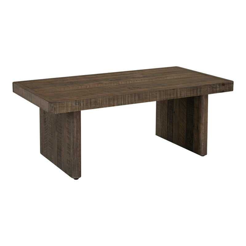 Monterey Rustic Solid Pine Wood Coffee Table Coffee Tables LOOMLAN By Moe's Home