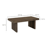 Monterey Rustic Solid Pine Wood Coffee Table Coffee Tables LOOMLAN By Moe's Home