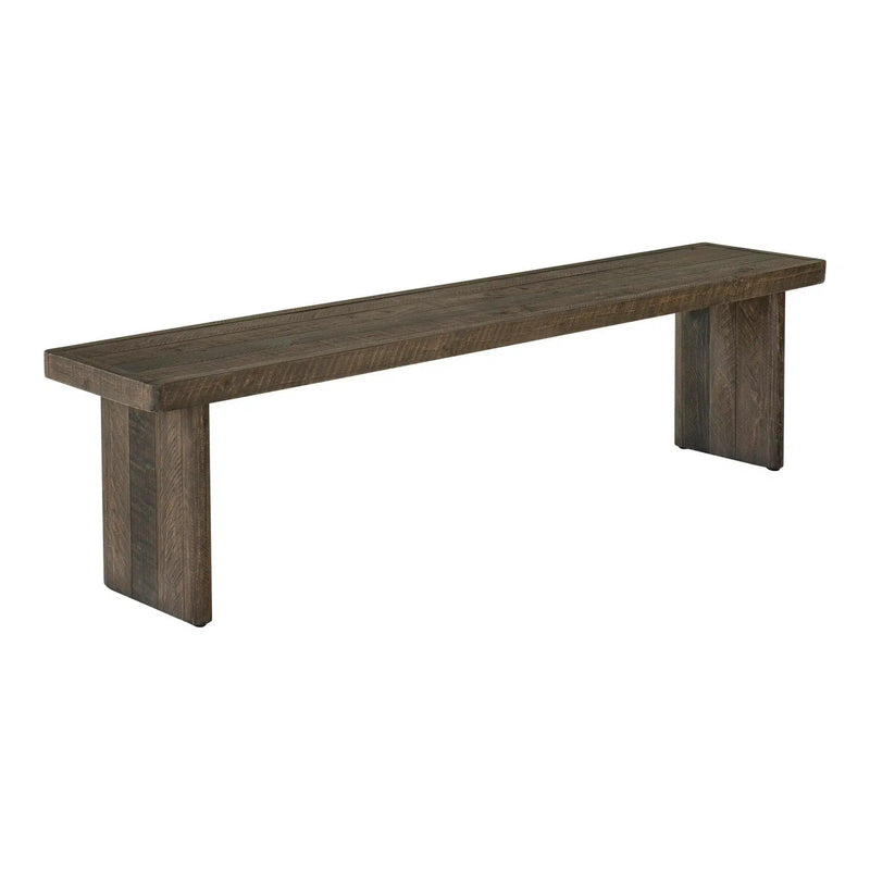 Monterey Rustic Solid Pine Wood Dining Bench Dining Benches LOOMLAN By Moe's Home