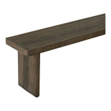 Monterey Rustic Solid Pine Wood Dining Bench Dining Benches LOOMLAN By Moe's Home