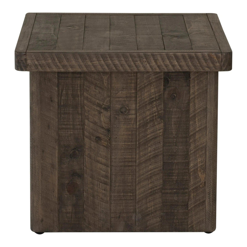 Monterey Rustic Solid Pine Wood End Table for Living Room Side Tables LOOMLAN By Moe's Home