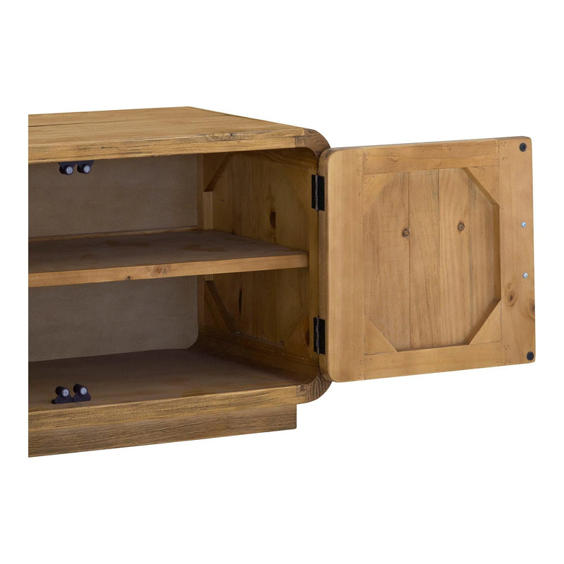 Monterey Wood Rustic Blonde Media Cabinet TV Stands & Media Centers LOOMLAN By Moe's Home