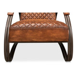 Montmartre Accent Chair Carter Brown Leather Accent Chairs LOOMLAN By Sarreid