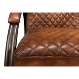 Montmartre Accent Chair Carter Brown Leather Accent Chairs LOOMLAN By Sarreid